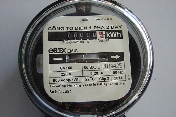 cách đọc đồng hồ điện tử 1 pha 2 dây